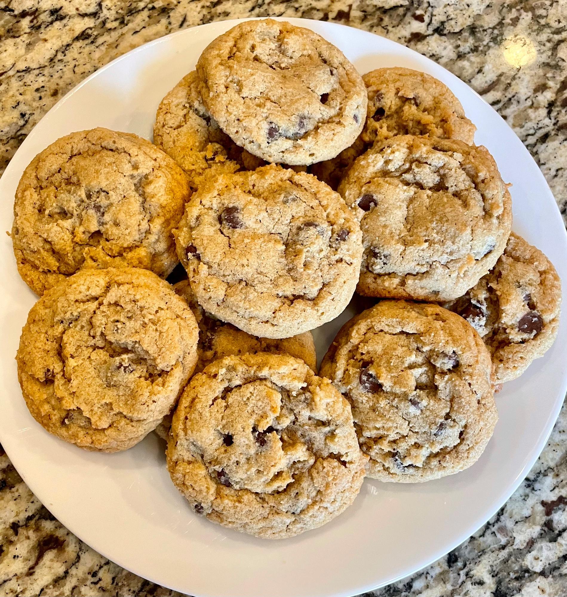 Frozen Sourdough Chocolate Chip Cookies 
