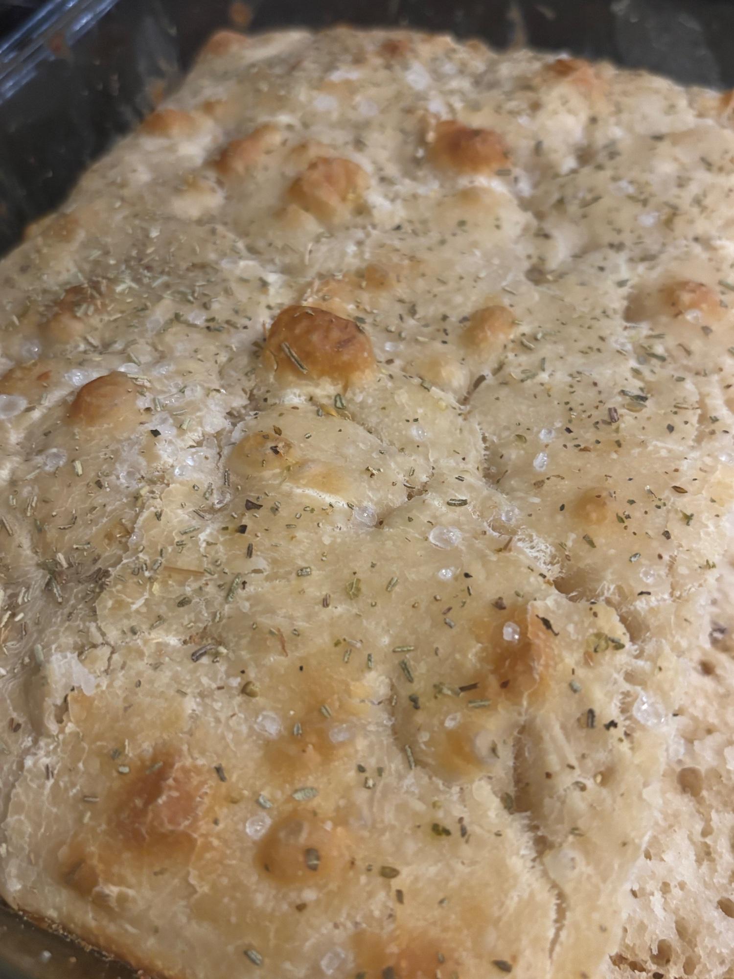 Rosemary Sourdough Focaccia Bread 8x8
