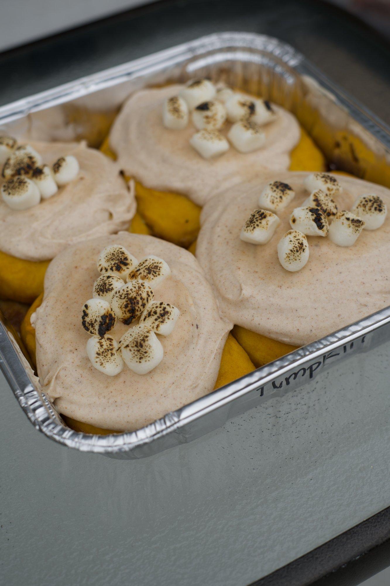 Pumpkin Marshmallow Cinnamon Rolls